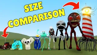 SIZE COMPARISON ALL MONSTERS and ALL GARTEN OF BANBAN  - Garry's Mod