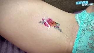 Temporary Tattoo At Home | Magic tattoo Peonies 🌸