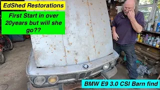 BMW E9 3.0 CSi Barn Find Rust2Road Restoration Project First Start in over 20 years but will it go??