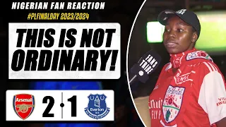 ARSENAL 2-1 EVERTON  ( Amara - NIGERIAN FAN REACTION) PREMIER LEAGUE  2023-24 HIGHLIGHT