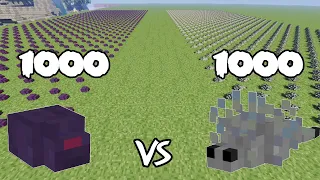 1000 Endermite Vs 1000 Silverfish | Minecraft |