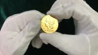 Золотая монета 20 долларов  1880 года украсит любую коллекцию.