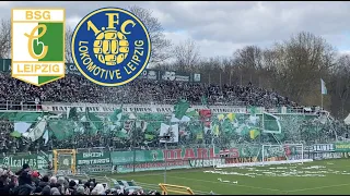 Stimmung beim Leipzig Derby | Chemie Leipzig vs LOK Leipzig Groundhopping 02.04.23