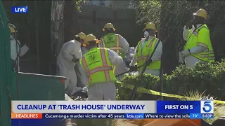 Cleanup at 'trash house' in Fairfax District underway