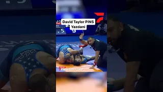 David Taylor 🇺🇸 pins Yazdani and earns his 3rd World title! Making the series between them 5-1