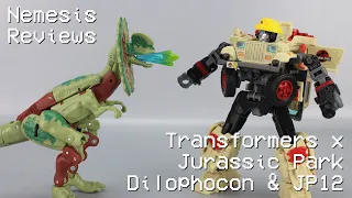 Nemesis Reviews Transformers x Jurassic Park Dilophocon & JP12