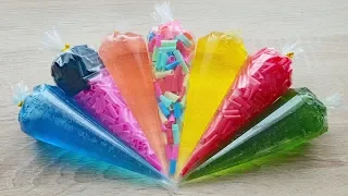 Making Crunchy Slime with Piping Bags #42 - Satisfying Slime ASMR