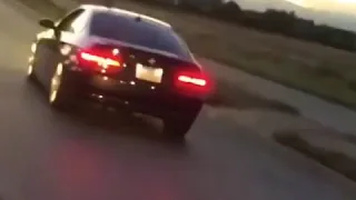 BMW 335i shooting flames