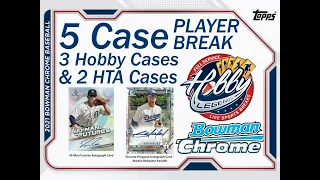CASE #5 - 2021 Bowman Chrome 5 Case (3 Hobby + 2 HTA) Player Break eBay 12/04/21