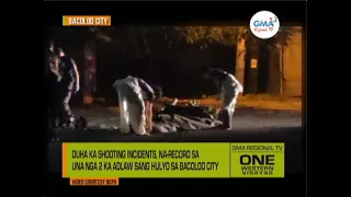 One Western Visayas: Duha ka Shooting Incidents, Na-record sa Bacolod City sa Imbukada sang Hulyo