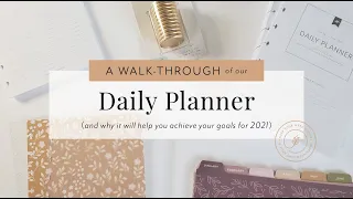 Daily Planner by She Plans // Achieve your goals in 2021 with this beautifully simple goal planner