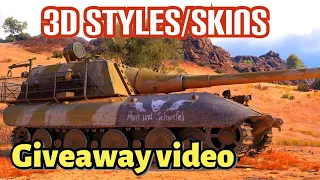 Giveaway Videos 3D styles/skins Wot Console World of Tanks Flashpoint