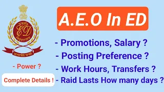 Assistant Enforcement Officer in ED Job Profile | AEO in ED Job Profile | Promotions | #ssc #ssccgl