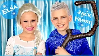 Elsa and Jack Frost Makeup and Costumes