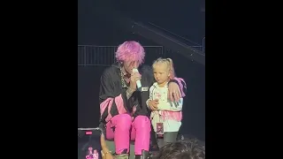 MGK Machine Gun Kelly's heart melted by a girl wearing a fan custom shirt