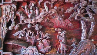 Dirt removal - Lacquered chinese wood carving