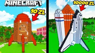 RAKIETA ZA 10 ZŁ VS RAKIETA ZA 10000 ZŁ W MINECRAFT! || MINECRAFT PRESTIŻ