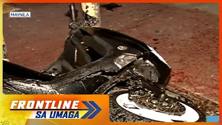 Rider, patay sa banggaan ng van at motorsiklo sa intersection sa Maynila | Frontline Sa Umaga