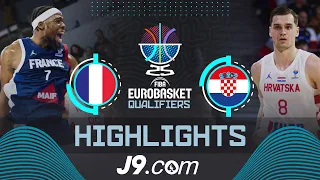 France 🇫🇷 vs Croatia 🇭🇷 | J9 Highlights | FIBA EuroBasket 2025 Qualifiers