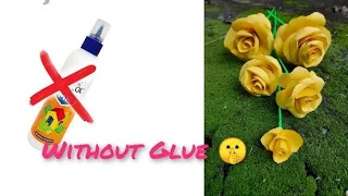 Without Glue  Rose making Idea | realistic Rose making | Rose | DIY | paper Crafts