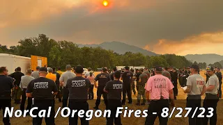 Oregon and NW California Wildfires - 8/27/2023