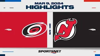 NHL Highlights | Hurricanes vs. Devils - March 9, 2024