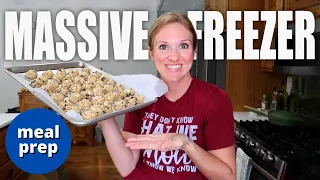 MASSIVE MEAL PREP | FREEZER MEALS FOR A LARGE FAMILY ON A BUDGET | VLOGMAS #17