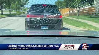 Dirty Kansas City: Uber driver has replaced four windshields in three years from trash, debris on...