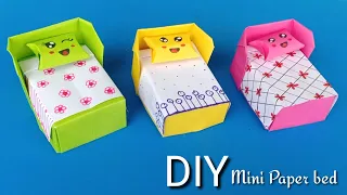 How to make Origami Bed & Bedding / DIY school project / Easy Origami Bed /Paper Crafts For School