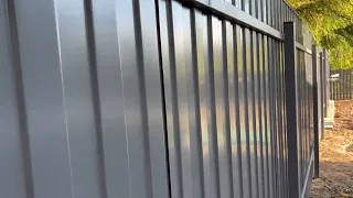Забор из профнастила графит Ral-7024