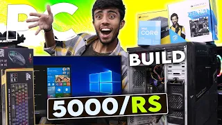 5000/- Rs Super PC Build!⚡Cheapest Online PC Build Ever🪛Live Test