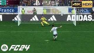 FC 24 - Argentina vs France World Cup Final Penalty Shootout | Messi vs Mbappe | Ps5 4K HDR