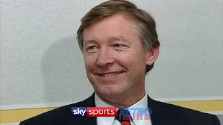 Sir Alex Ferguson after winning the 1st ever Premier League