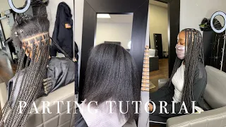 DETAILED PARTING TUTORIAL | HOW TO GET PERFECT PARTS | MEDIUM KNOTLESS