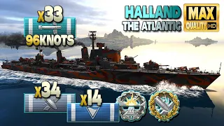 Destroyer Halland: 96 knots torpedoes searching for targets - World of Warships