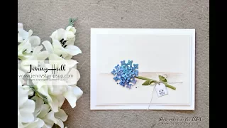 Beautiful Bouquet hydrangea card using Stampin Up products with Jenny Hall