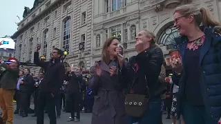 EVENT CAPSULE CLEAN. - at Piccadilly Circus billboard lights switched back on after nine months