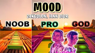 24kGoldn - MOOD - Noob vs Pro vs God (Fortnite Music Blocks)