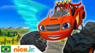 Blaze and the Monster Machines | 🏁 Os melhores momentos da corrida! Parte 1 | Nick Jr. em Português