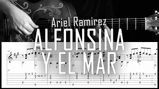 Alfonsina y el mar (zamba) - Fingerstyle guitar -  Arreglo solista con partitura y tablatura