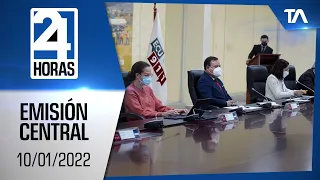 Noticias Ecuador: Noticiero 24 Horas 10/01/2022 (Emisión Central)