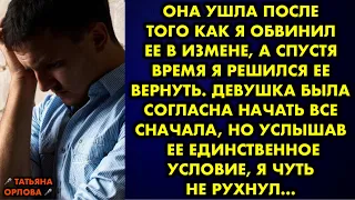 Она ушла после того как я обвинил ее в измене, а спустя время я решился  ее вернуть. Девушка была…