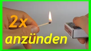 Streichholz 2x anzünden (Zaubertrick + Erklärung) // Zaubertricks #2