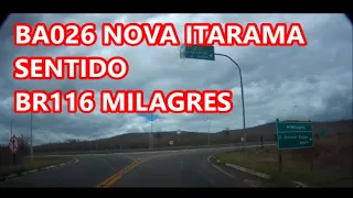 Viagem Nordeste pt21 chegando Nova Itarana - trevo BA026 X BR116 Milagres