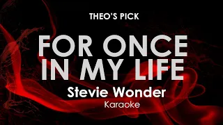 For Once In My Life · Stevie Wonder karaoke