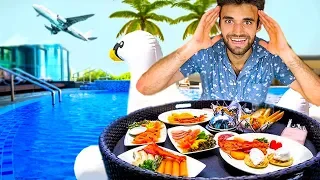 LIVING at WORLD’S BEST AIRPORT for 48 HOURS (Free 5-Star Resort)!