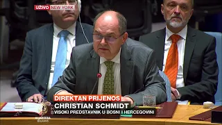 Schmidt predstavio izvještaj o BiH - kompletno obraćanje u Vijeću sigurnosti UN-a