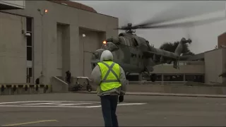 HELI-EXPO 2012 Fly-In Mil-24D "Hind" Arrival