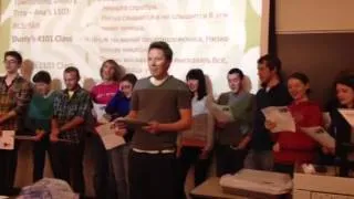 My 4th-year Russian Class performing "Podmoskovnye vechera"