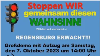🔴 Live | #Regensburg | "Stoppen wir gemeinsam diesen Wahnsinn!" 07.10.2023